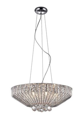 Netlighting Carlo 7 Light Polished Chrome Ceiling Fitting in Grey