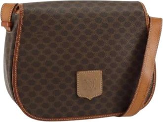 Celine Pre-owned Cross Body Bags, female, Brown, Size: ONE SIZE Pre-owned Canvas Cross Body Bag