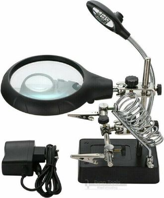 Trade Shop Trade Shop - Lente Ingrandimento Saldatura Riparazione 5 Led Ausiliaria Molletta Mg16129-c