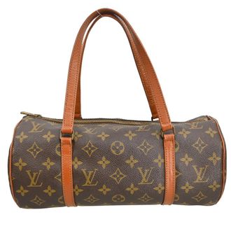 Louis Vuitton Papillon Handbag Monogram Canvas Brown Canvas Handbag (Pre-Owned)