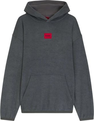 HUGO BOSS Fleece Hoodie - Heren - Hoodies - Grijs - M - Polyester - Hoodies & sweatvesten