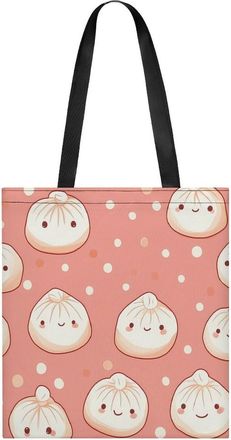 Generic Cute Dumpling Womens Tote Casual Shopping Bag Lightweight Shoulder Bags Hobos Handbag for Work Travel Daily 35x40cm