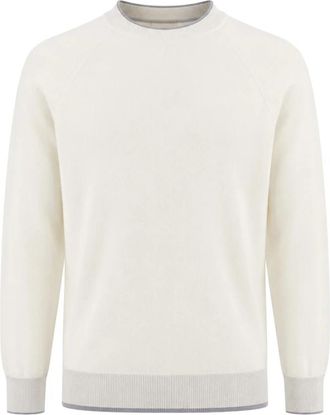 Eleventy Trui met ronde hals - Heren - Ronde hals truien - Beige - S - Truien & Vesten
