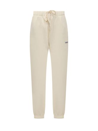 Autry White Cotton Logo Activewear