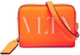 Valentino Pre-owned Mini Crossbody Bag - Dames - Vintage Mini Tas - Oranje - ONE Size - Leer - Vintage