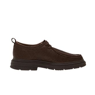 Clarks Badbury Seam - Heren - Veterschoenen - Bruin - 44 EU - Leer - Schoenen