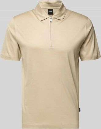 HUGO BOSS Regular Fit Poloshirt aus Lyocell-Baumwoll-Mix Modell H-PARAS 50 in Beige, Gr&ouml;&szlig;e XXXL