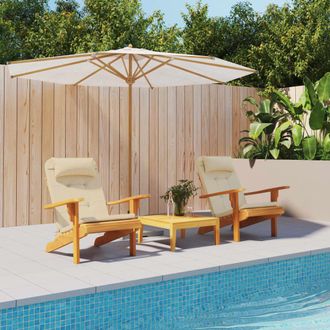 vidaXL Cojines Para Silla Adirondack 2 Uds Tela Oxford Beige Vidaxl