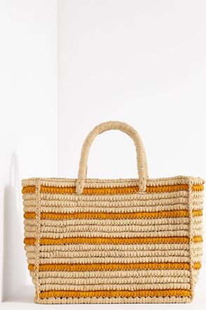 Hat Attack Raffia Juli Bag - Natural/Tobacco - 001 Talbots