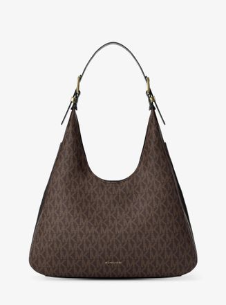 Michael Kors Nolita Large Signature Logo Hobo Shoulder Bag