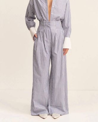 Shona Joy Lexington High Waisted Pant In Nautical Stripe