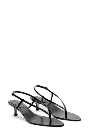 Mango Slingback Kitten Heel Sandal in Black at Nordstrom, Size 6.5Us