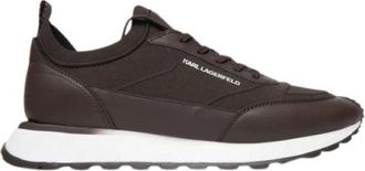 Karl Lagerfeld Kairo Overlay Lo Lace - Heren - Sneakers - Bruin - 41 EU - Leer - Schoenen