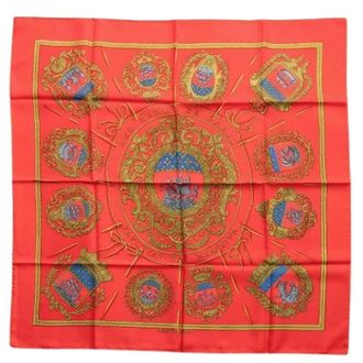 Herm&egrave;s Pre-owned Scarves, female, Multicolor, Size: ONE SIZE Pre-owned LES Armes DE Paris Scarf