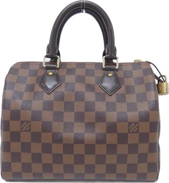Louis Vuitton Damier Canvas Ebene Coated Canvas Boston Bag (Pre-Owned)