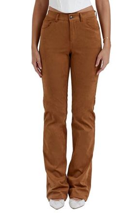 House of CB Apollo Faux Suede Five-Pocket Pants in Tan at Nordstrom, Size Medium