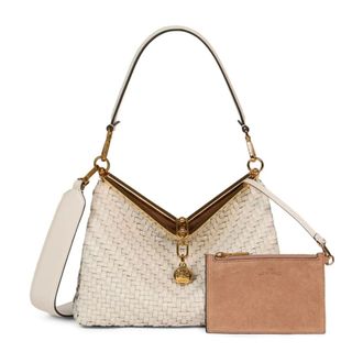 Etro Medium Woven Vela Bag - female - Etro - Shoulder Bags - Beige - ONE SIZE - Bags