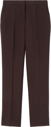 Jil Sander pleated mid-rise tailored trousers - women - Cotton/Paper/Wool/Viscose/Polyester - 40 - Black