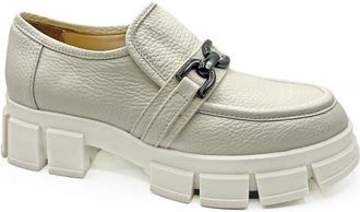 BEAUTIISOLES Raquel Leather Loafer in Off-White at Nordstrom, Size 11