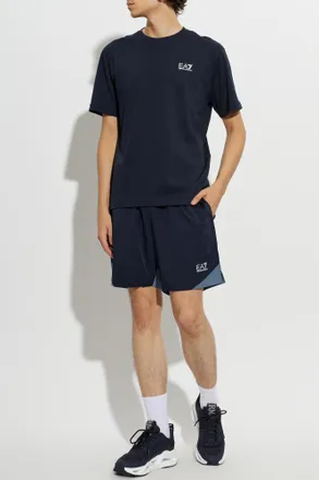 Emporio Armani T-shirt With Printed Logo, Mens, Navy Blue