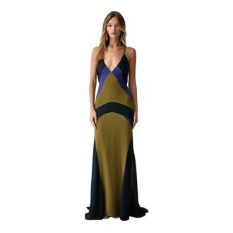 Patrizia Pepe Abito lungo color block - - Dresses - Donna - Multicolore - XS