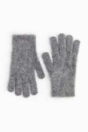H&M Handschuhe aus Mohairmix - Graumeliert