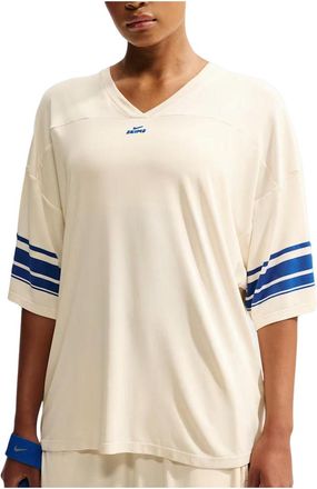 Nike (WMNS) Nike x SKIMS Stretch Nylon Oversized T-Shirt Actv Ivory Cobalt IU2216-108