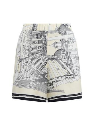 C&acirc;llas Milano JUVIA Rome print shorts in White at Nordstrom, Size 0