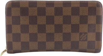 Louis Vuitton Brown Damier Canvas Long Wallet (Bi-Fold) (Pre-Owned)