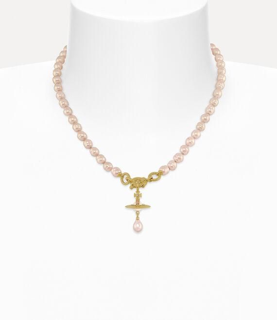 Aleksa Necklace Gold-peach-pearl-vintage-rose-crystal Gold-peach-pearl-vintage-rose-crystal Women