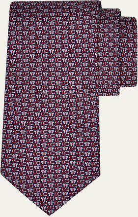 Ferragamo Mens Butterfly Gancini Silk Tie