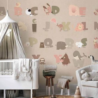 OEM Papel Pintado Con Alfabeto Beige
