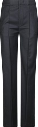 Dondup Amaya Stretch Flannel High-Waist Wide-Leg Pants
