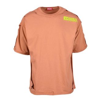 Diesel Diesel t-shirt - Heren - Tops - Oranje - Maat: S Katoen