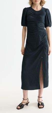 Scotch & Soda Open Structured Jersey Midi Dress in Carbon at Nordstrom, Size X-Large