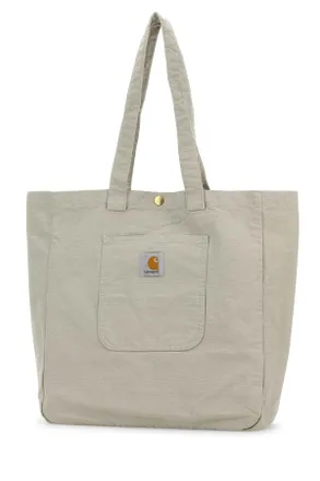 Carhartt Work in Progress Mens Grey Denim Bayfield Tote Fleurdeselstonecanvas Borse A Mano
