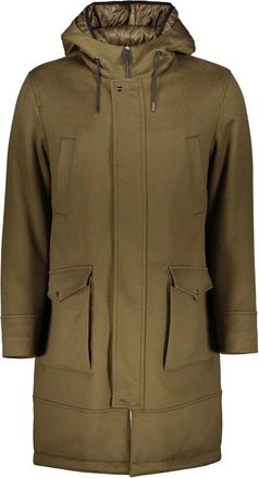 Herno Lange Jas - Heren - Parka Jassen - Groen - L - Polyester - Jassen