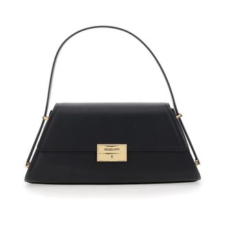 Michael Kors Tassen, Dames, Zwart, ONE Size, Zwarte Schoudertas MD Conv