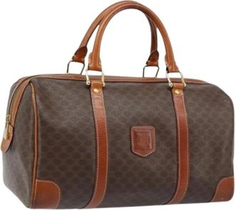 Celine Pre-owned Weekend Bags, female, Brown, Size: ONE SIZE Pre-owned Macadam Canvas Hand Bag