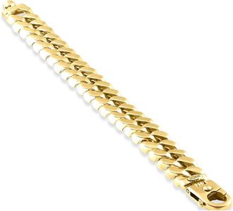 Pompeii3 Mens Heavy Cuban 14k Gold (115gram) or Platinum (186gram) 14.5mm Link Bracelet 8.75