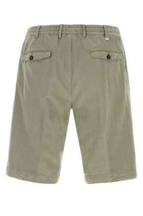 Pantaloni Torino Mens Sage Green Lyocell Blend Bermuda Shorts Y423
