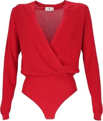Elisabetta Franchi Body - Dames - Bodies - Rood - M - Tops