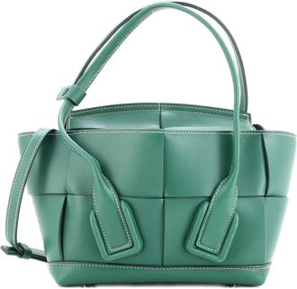 Bottega Veneta Arco Bag Maxi Intrecciato leren kleine schoudertas - Groen