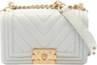Chanel Pre-owned Boy Grained Calf Small Shoulder Bag - - Pre-owned - Donna - Blu - ONE SIZE