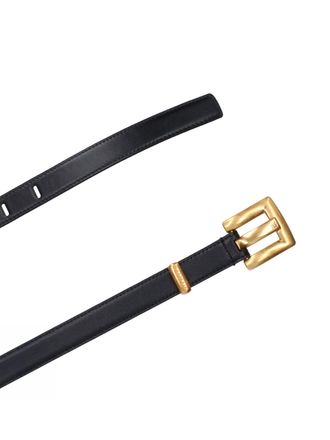 Balmain Womens Belts Black Calf Leather