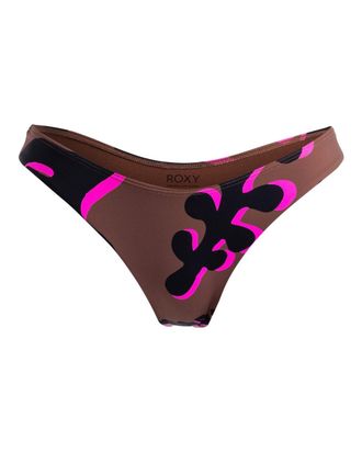 Roxy Bikini-Hose ROXY ROWLEY x ROXY, Damen, Gr. XL, US-Gr&ouml;ssen, braun (cr downtown braun leaf), Obermaterial: 85% Nylon, 15% Elasthan;, Badehosen Bikini-Ho