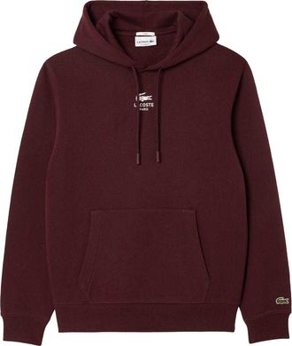 Lacoste Unisex Hoodie met rugprint voor volwassenen (Kastanjebruin Rood)