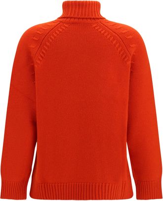 P.A.R.O.S.H. Womens Turtleneck Cashmere Sweater Arancio Kashmir-Capra Hircus Kashmir/capra