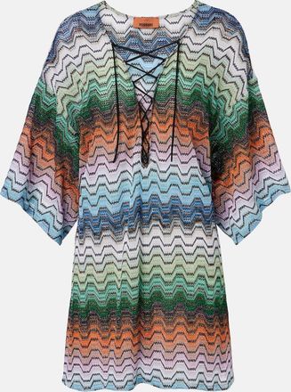 Missoni Wave lam&eacute; beach dress