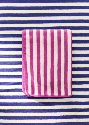 Mango Telo mare cotone righe fucsia - Home - 90x150cm - MANGO HOME